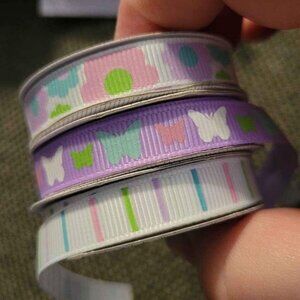 3 packs Spring Themed Crafting Ribbon